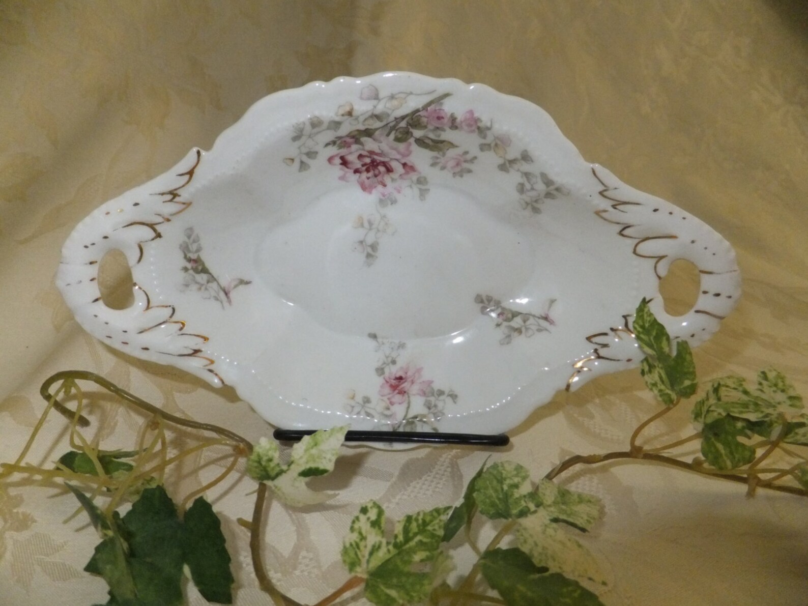 O & E.G. Floral Relish Plate Dish Early 1900s Austria Etsy