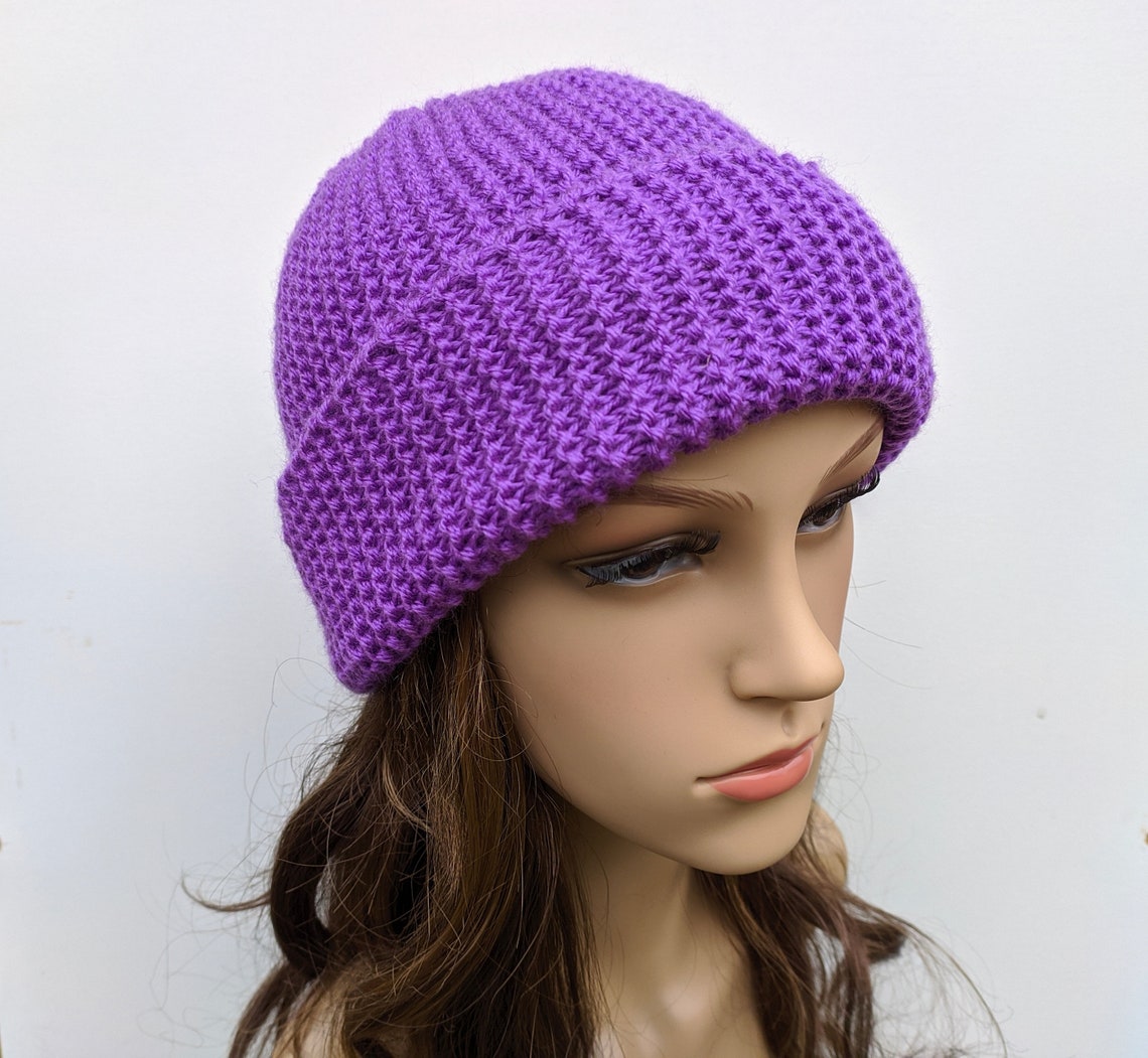 6 COLORS Very Warm Wool Knit Hat, Women Fair Isle Hat, Slouchy Knit