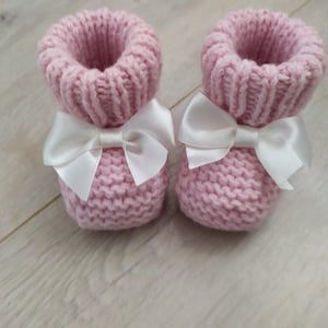 3-12 Monate, Handgestrickte Baby Booties, Preemie Booties, Neugeborene Booties, Zopfmuster Baby Booties, Unisex Booties, Neugeborenes