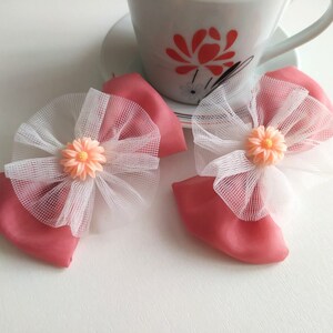 Handmade Kanzashi Fabric flower Hair Barrette Kanzashi Fabric Flower hair clip
