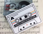 Wedding Song Request Cards - Tape Cassette Mixtape Inspired Design (Pack of 10)