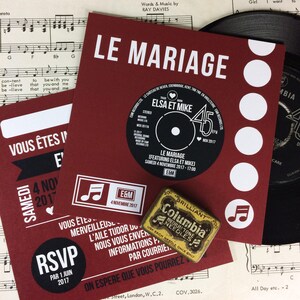 Wedding/ Party Invitations Vinyl Record Inspired Design image 6