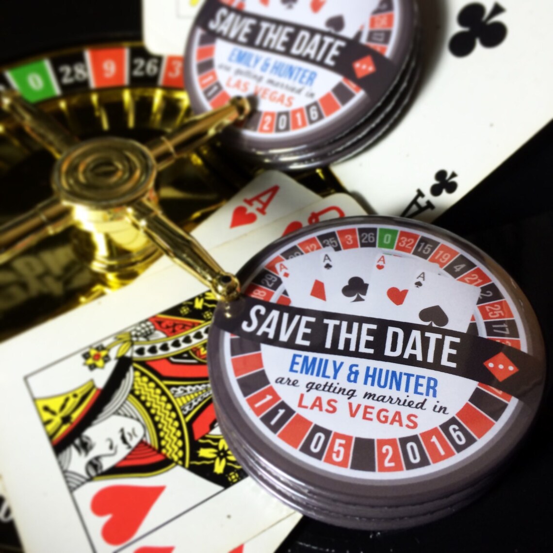 Wedding Save The Date Las Vegas/ Roulette Wheel Design Etsy
