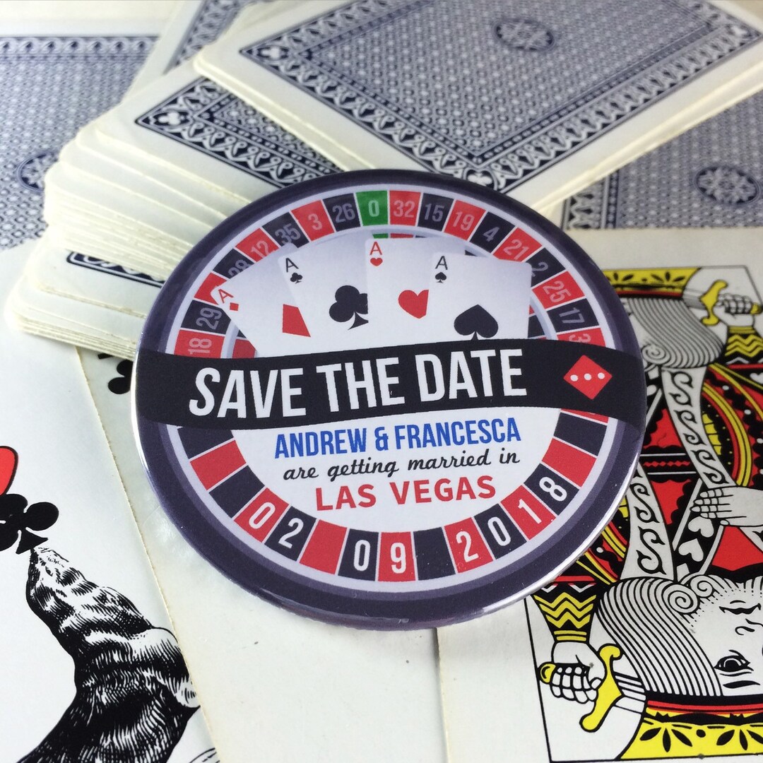 Wedding Save the Date Las Vegas/ Roulette Wheel Design Etsy