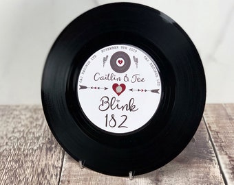 REAL 7" Vinyl Record Wedding Table Numbers/ Names - Romantic Vinyl Record Design