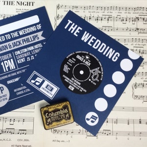 Wedding/ Party Invitations Vinyl Record Inspired Design image 5