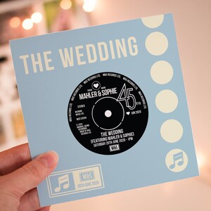 Wedding/ Party Invitations Vinyl Record Inspired Design image 2