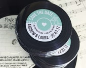 Hochzeit Schallplatte Save The Date Magnete Vintage Schallplatte Design komplett mit Organzabeuteln 59 mm (45rpm)