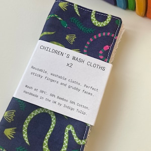 Reusable Wash cloths for children x2