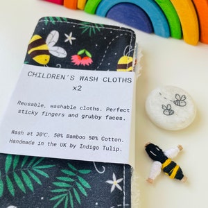 Reusable Wash cloths for children x2