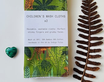 Reusable Wash cloths for children x2