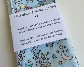 Reusable Wash cloths for children x2