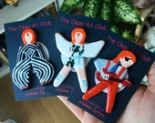 David Bowie Clay Pins