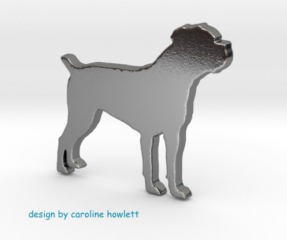 Cane Corso Docked Cropped Saw Pierced Sterling Silver Pendant Or Keyring