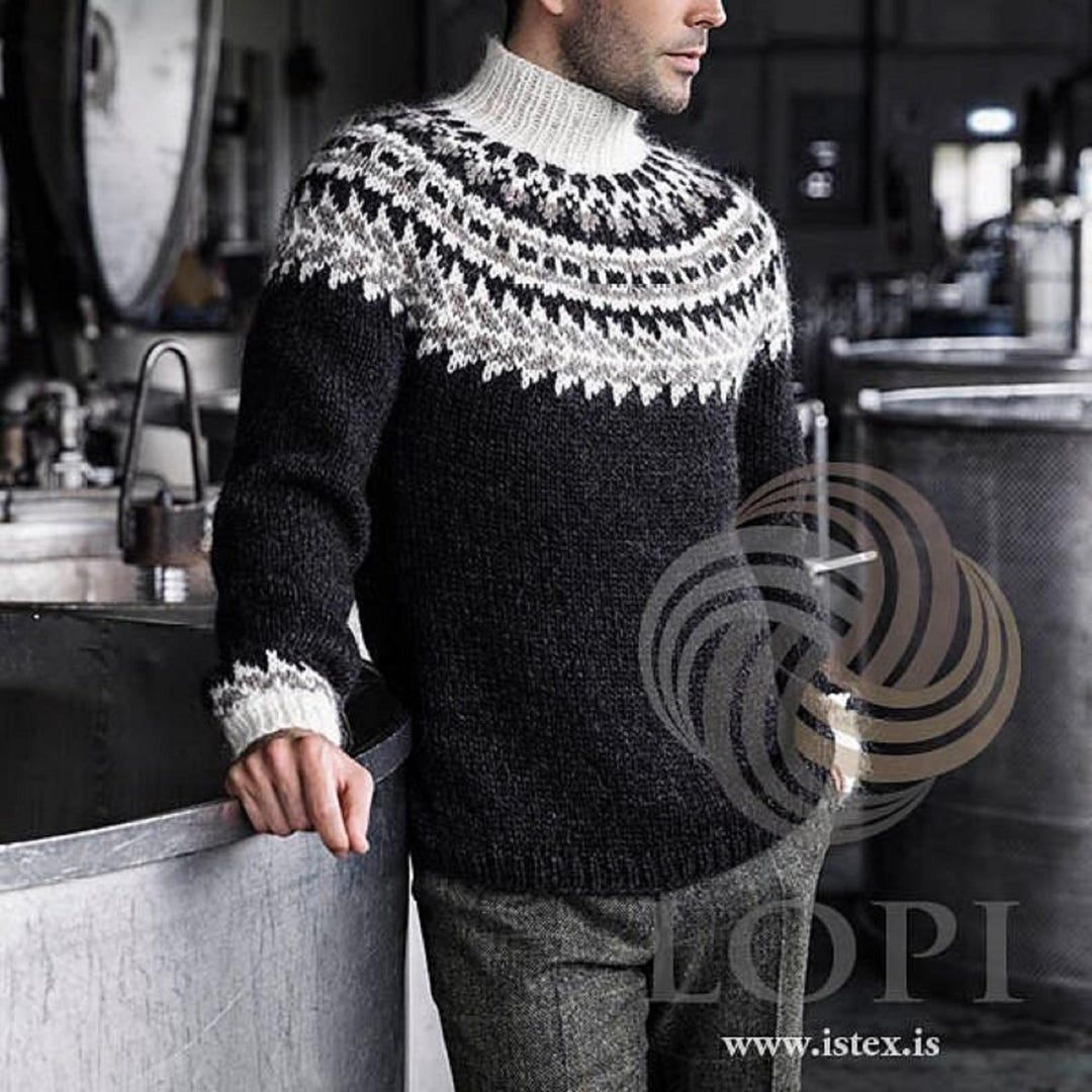 Lopapeysa Icelandic Sweater in Pure Icalandic Lopi Yarn - Etsy