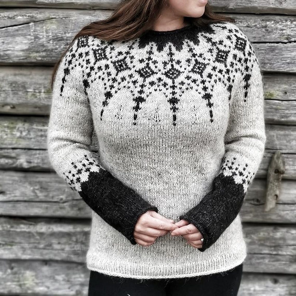 Lopapeysa Icelandic Sweater in Pure Icalandic Lopi Yarn - Etsy