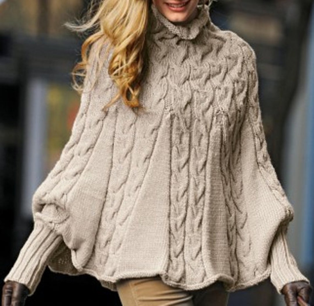 poncho sweater with sleeves