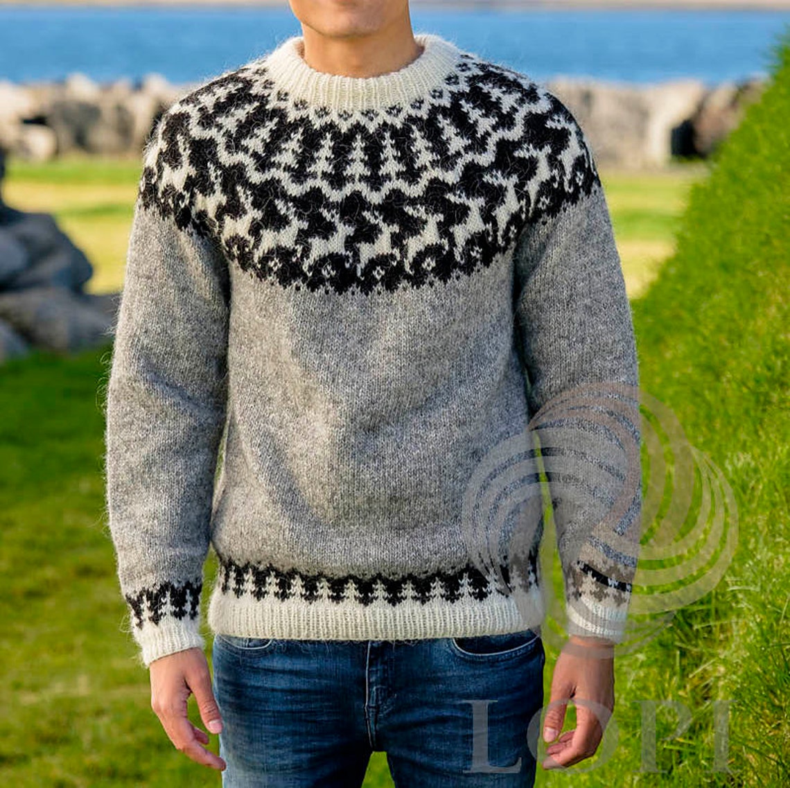Lopapeysa Icelandic Sweater in Pure Icalandic Lopi Yarn - Etsy