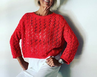 LOVELACE SWEATER - Knitting Pattern PDF