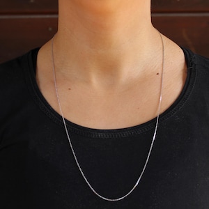 Narrow silver chain 60 cm Filigree necklace 925 silver layering chain ladies rhodium-plated or gold-plated rose gold anchor chain silver