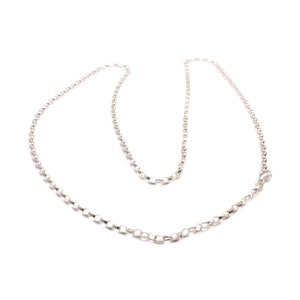 70 cm necklace real silver, pea chain necklace for pendants, unisex silver chain women and men, women necklace long rose gold