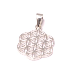 spiritual pendant flower of life in 925 sterling silver flower of life pendant for necklace genuine silver esoteric jewelry