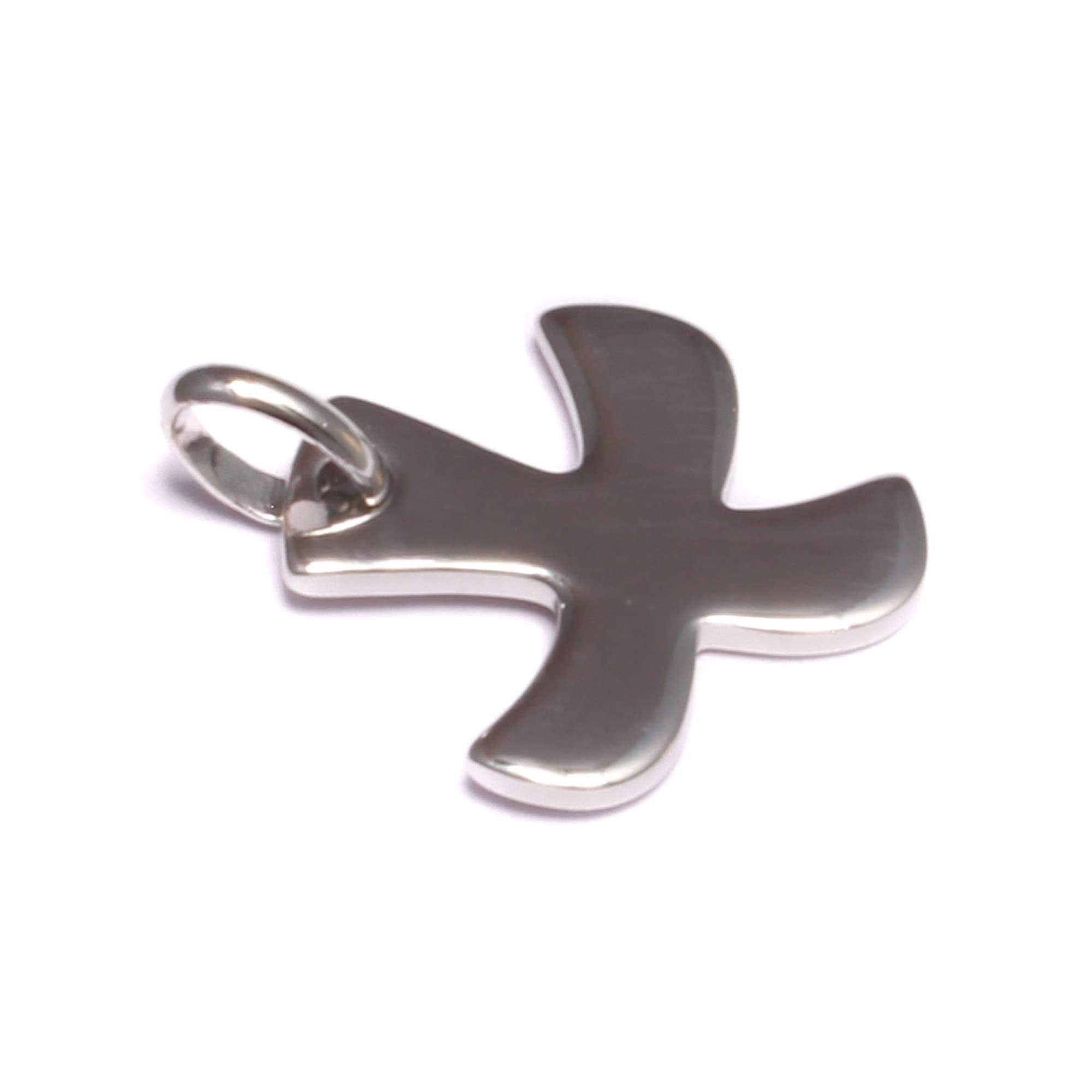 Ciondolo A Forma Di Colomba Di Pace In Argento Sterling