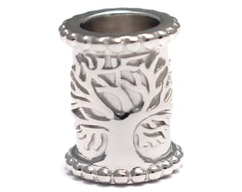 hair bead tree of life mythology, beard pearl 925 Sterling Silver, dreadlock bead hair jewelry, hair bead beard jewelry celtic