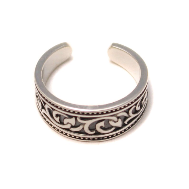 Ivy tribal toe ring in 925 sterling silver image 9