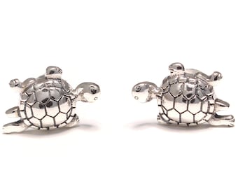 Turtle stud earrings 925 sterling silver, turtle earrings, beach life jewelry, beach and sea jewelry, ocean and sea jewelry cute