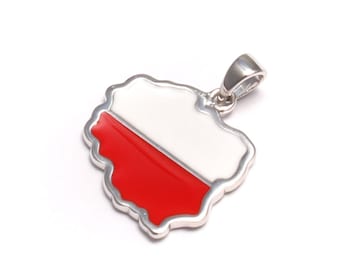 ポーランド製ペンダントライト2個/Vintage Poland pendant Poland Chain Pendant Made of 925 Silver Enameled Poland Pendant
