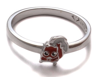 Children's ring squirrel funny, 925 sterling silver, children's ring nickel-free, children's jewelry zoo kawaii, children's jewelry animal
