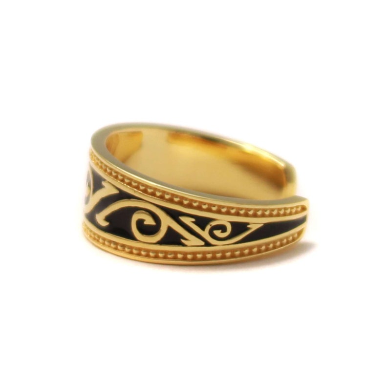 Gold plated Egyptian ornament toe ring in 925 sterling silver image 6