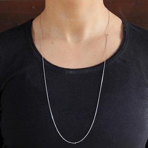 Long silver chain 70 cm Filigree layering chain 925 sterling silver Delicate necklace ladies rhodium-plated or gold-plated anchor chain