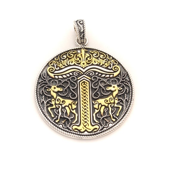 1 collar 925 Sterling plata con remolque /"árbol de la vida/" celtas mundos árbol