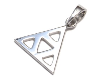 Geek Gaming Pendant 925 Sterling Silver Zelda Triforce Inspired