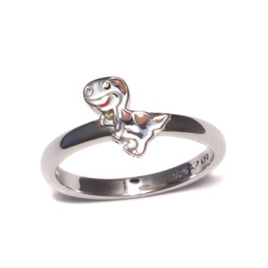 T-Rex Dinosaurier Tyrannosaurus Rex Kinderring 925 Sterling Silber Jungen Ring Mädchen Dino Liebhaber recyceltes echt Silber Kinderschmuck Bild 5