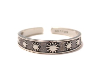 925 sterling silver sun toe ring for big toe