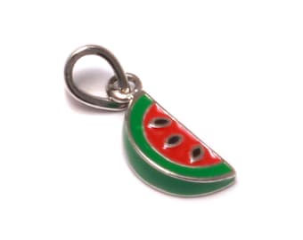 Watermelon pendant in 925 sterling silver