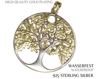 Collana in argento sterling con albero della vita: ciondolo celtico con