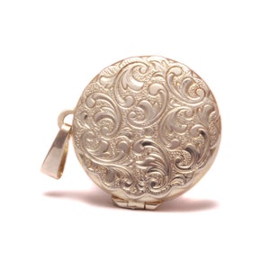 Medallion silver round 925 sterling silver rhodium-plated chain pendant silver medallion round medallion jewelry to open gift idea ladies