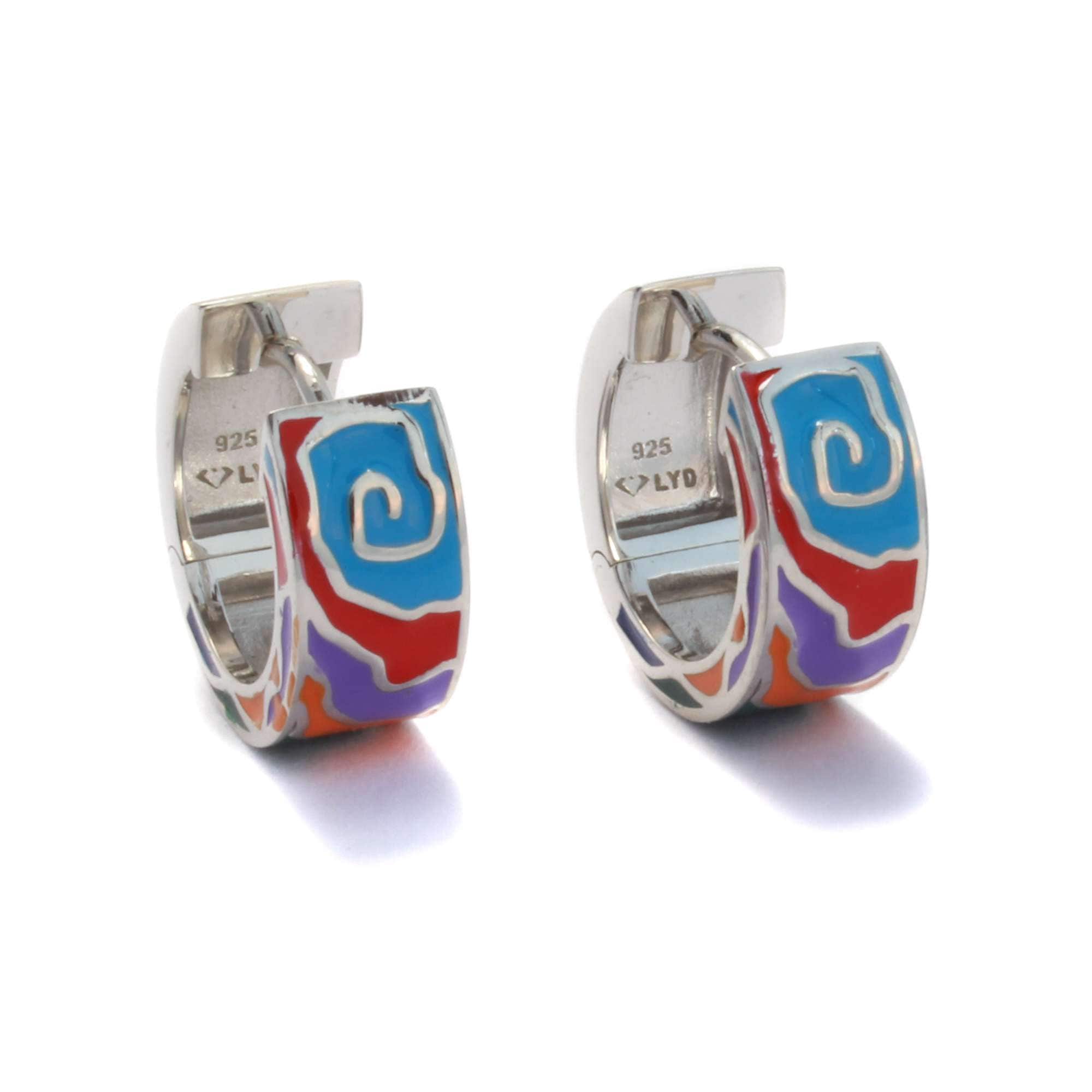 Boucles D'oreilles Créoles En Argent Sterling 925 - Diamètre 15mm - Pour Femme - Neuf Avec étiquettes