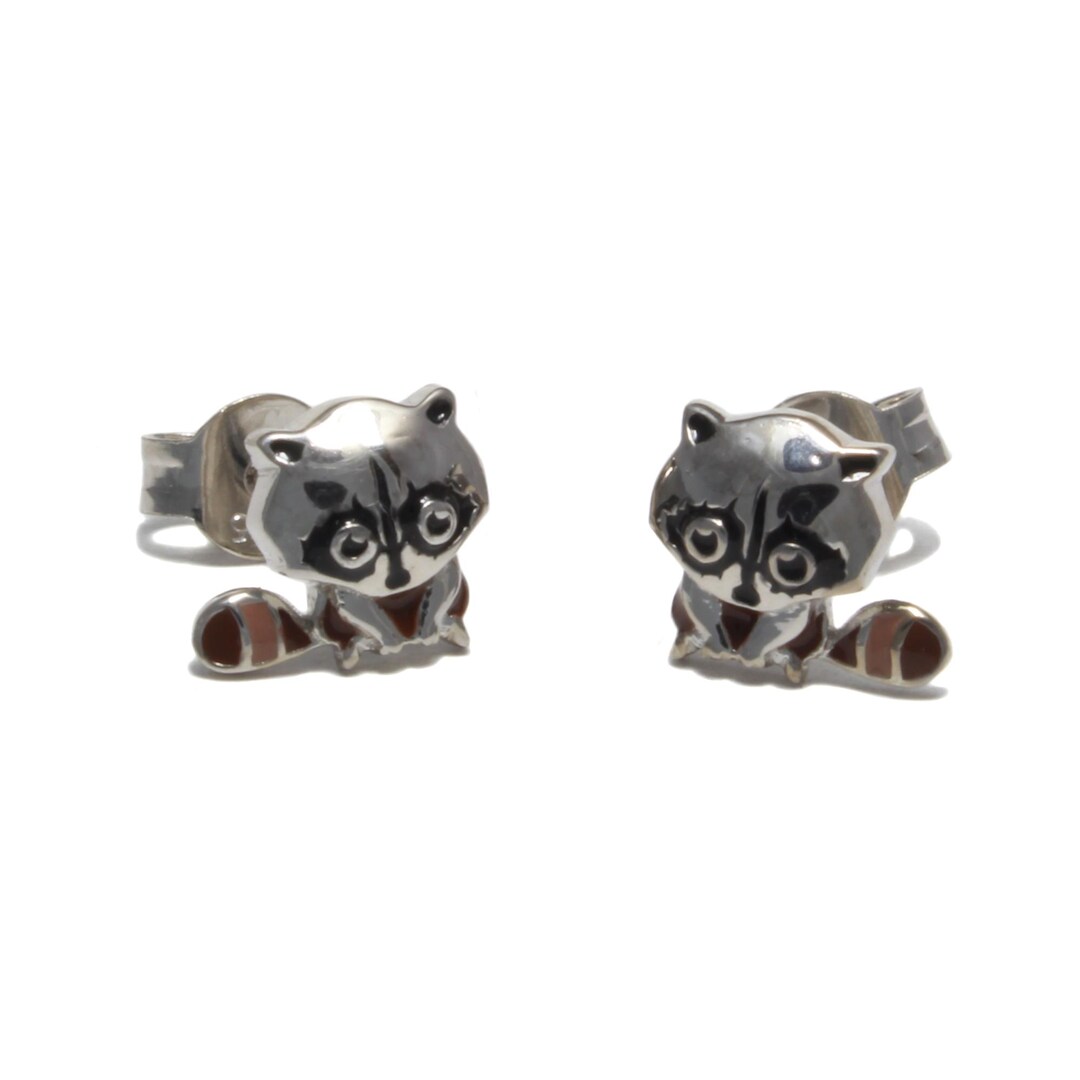 Orecchini procione in argento sterling - Italia