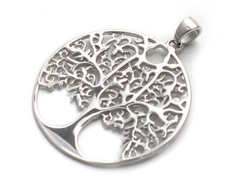 Lebensbaum Anhänger detailliert 925 Silber, Baum des Lebens Anhänger, Yggdrasil Anhänger Kette, keltischer Schmuck, Wikinger Schmuck