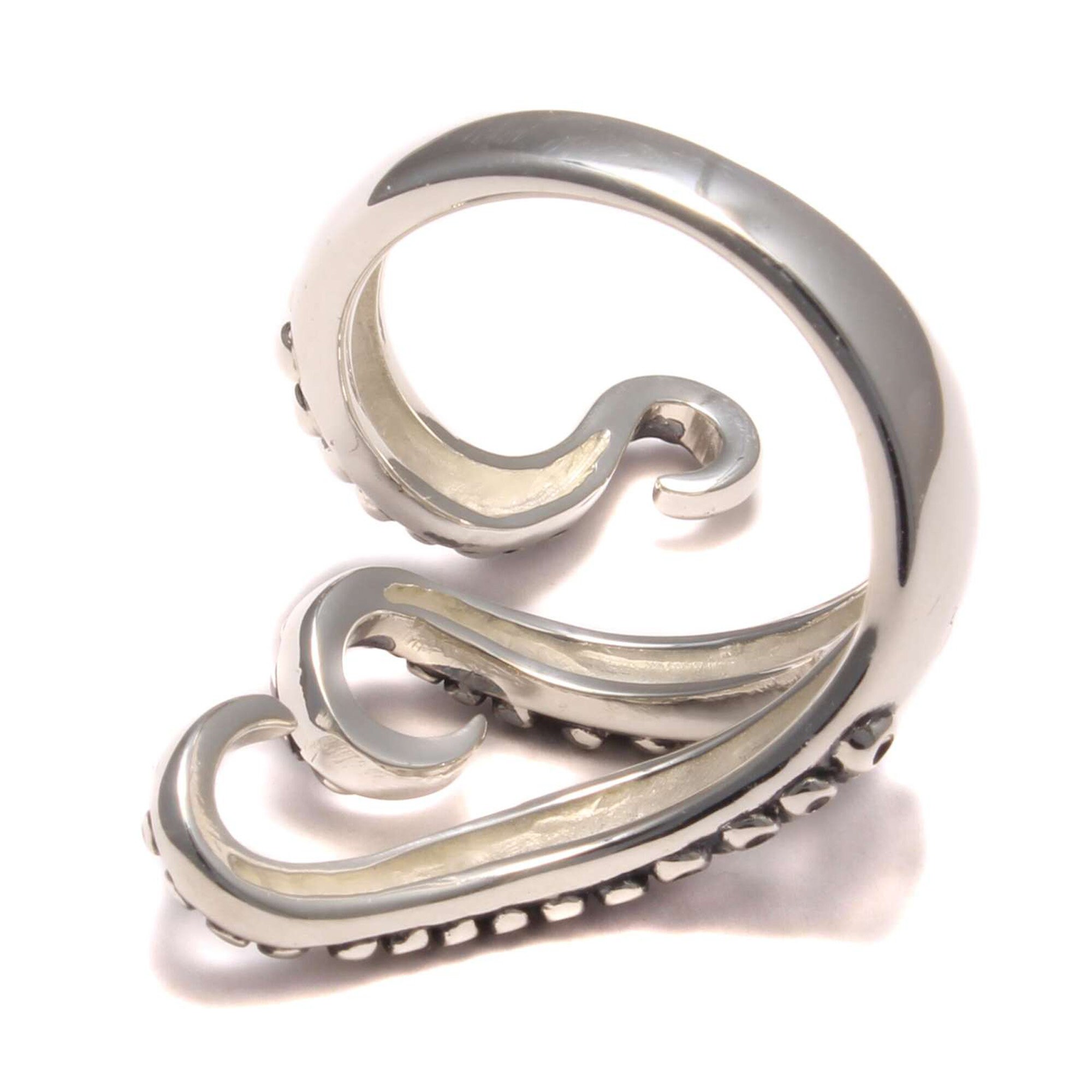Sovats 925 Sterling Silver Octopus Ring – Oxidized Nautical Tentacle Design, Adjustable & Nickel-Free