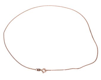 38 cm narrow anchor chain, 925 sterling silver, 4-fold diamond-plated, fine link chain, new silver chain, chain for pendants, delicate chain