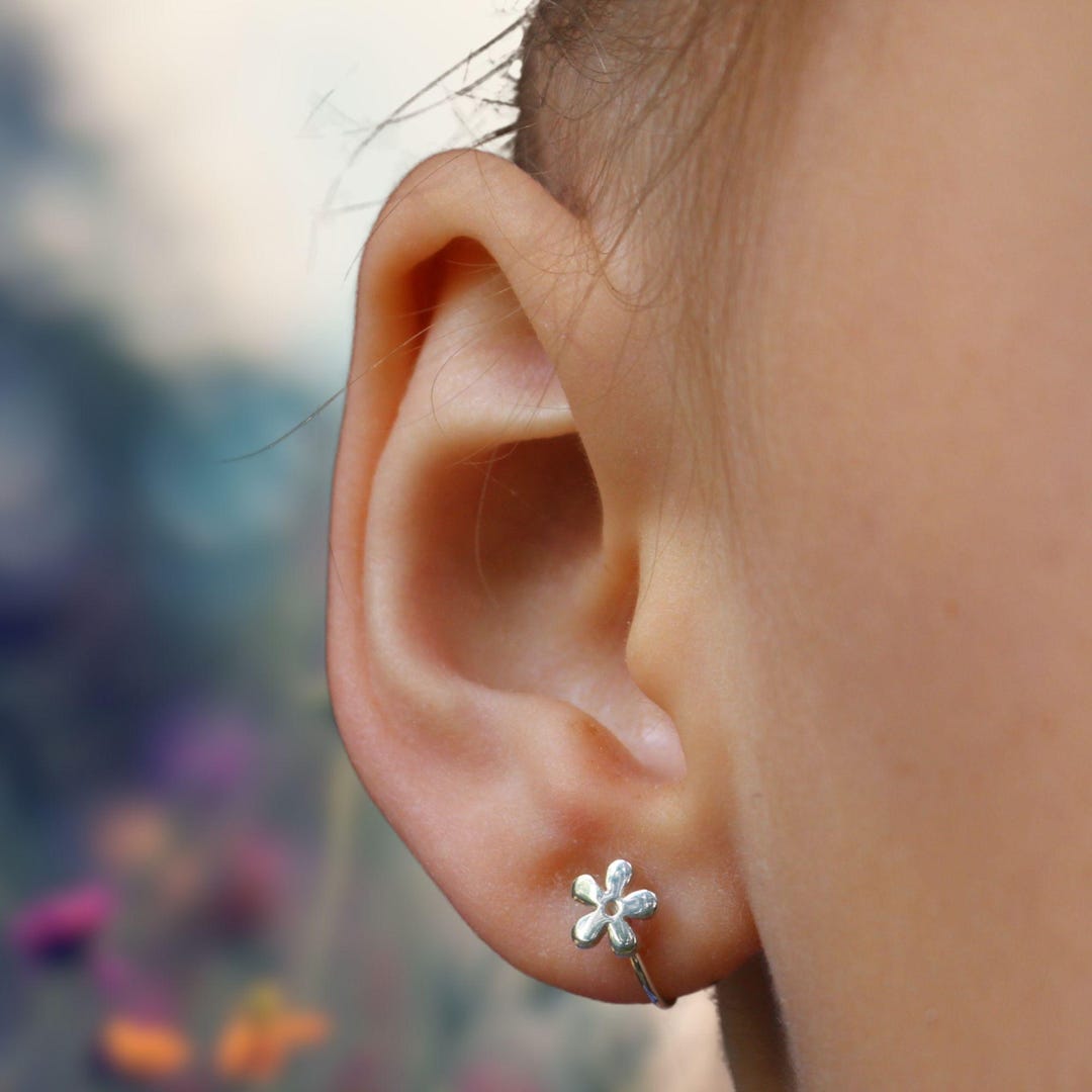Perforación Pendientes Tous Oreja Entera Pendientes De Flores De