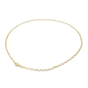 40 cm pea chain silver necklace, 925 sterling silver, flexible chain length necklace, link chain delicate fine