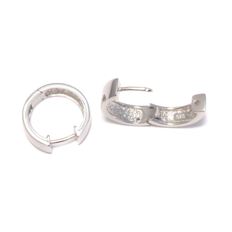 925 Sterling Silber Creolen – klassische Unisex Ohrringe für den Alltag