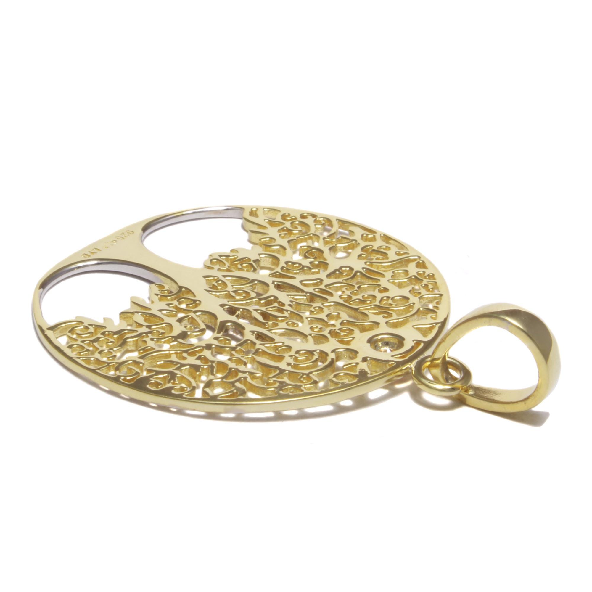 925 argento viennagold l'albero - ciondolo a forma di vita 22 x 31 mm albero per collana in argento Sterling 925 #KA-5